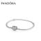PANDORA/潘多拉爱心形锆石扣基础蛇骨手链590727CZ 20cm
