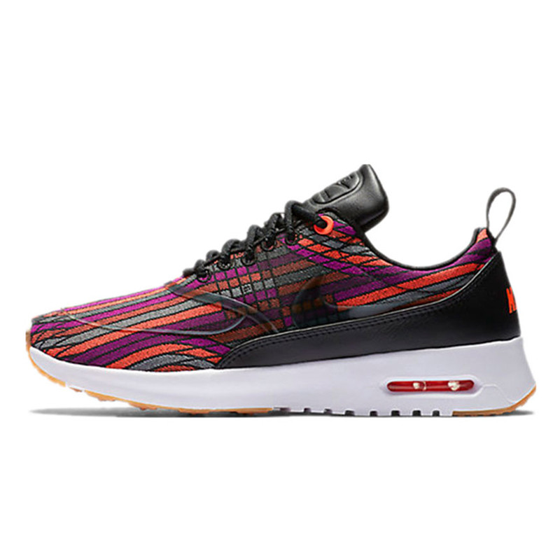 NIKE耐克2018新款MAXAIR缓震舒适跑步鞋-885021-001 黑/黑/橡皮黄/白/火山岩橙 36