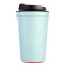 台湾Artiart咖啡杯 不倒杯防漏水杯耐热防烫便携随手杯子340ml 蓝色纯色