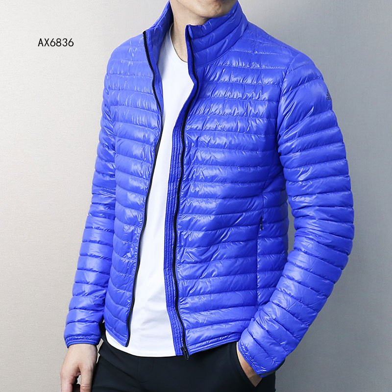 阿迪达斯羽绒服男2017冬季轻薄保暖休闲防风立领外套AX6836 XL185/104A AX6836