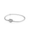 PANDORA潘多拉 Moments密镶心形扣 925银手链 590727CZ 19cm