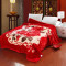 加厚双层拉舍尔毛毯冬季珊瑚绒毯单双人婚庆羊毛毯子床上盖毯9斤_3 200X230cm9斤双层加厚 238大红