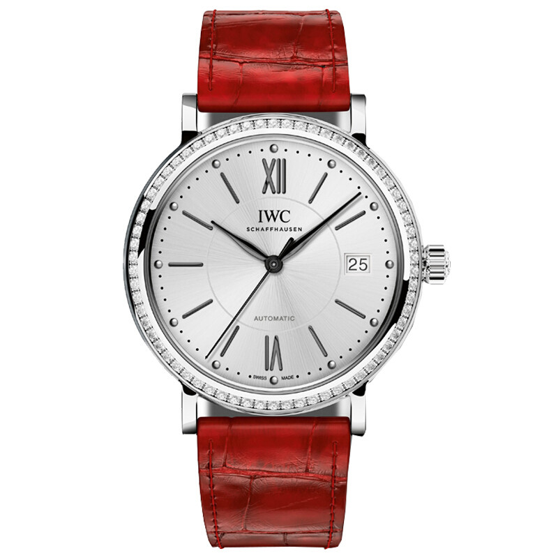 万国(IWC)手表 柏涛菲诺系列机械女表IW458109_PnP42 红色表带女表