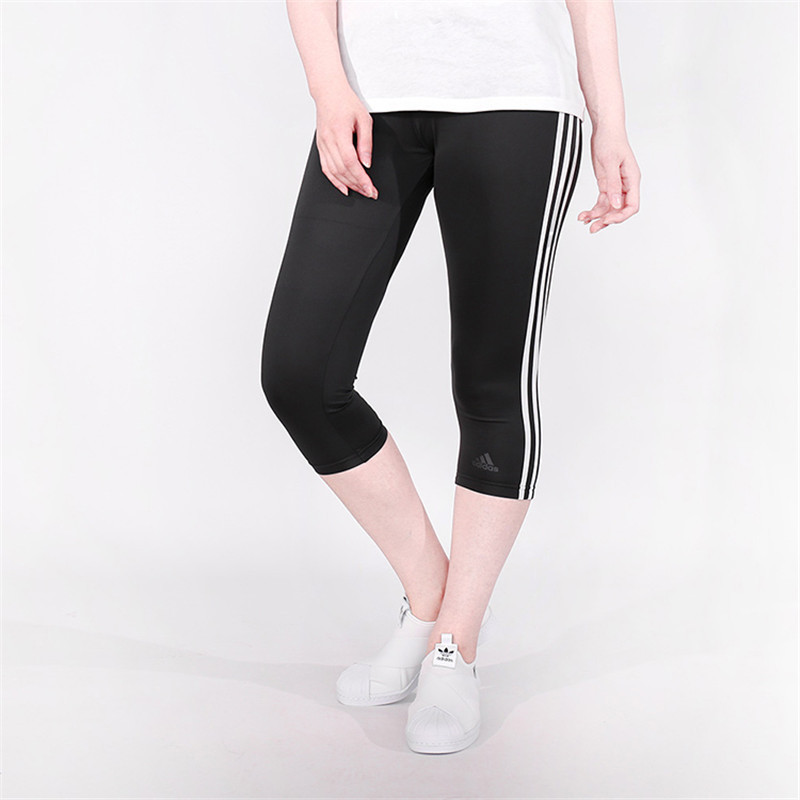 Adidas/阿迪达斯 女裤新款跑步训练紧身裤 运动休闲修身七分裤|BQ2045 S(160/68A) BQ2045