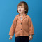 婴姿坊 童装男童英伦休闲毛尼外套 儿童春时尚单排扣开衫新品 120cm 粉橙