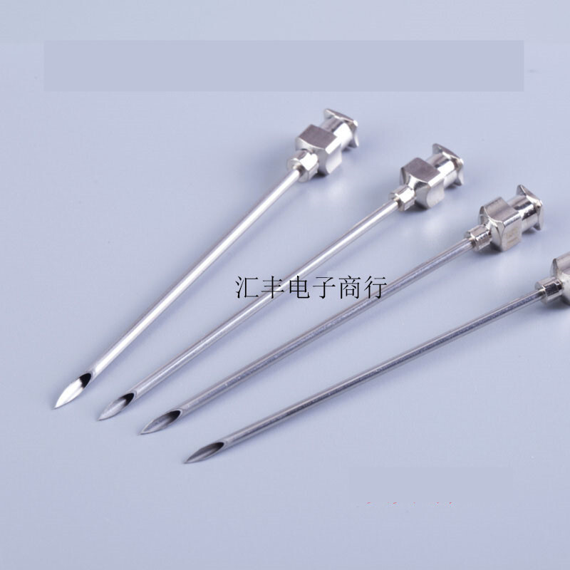 洋子（YangZi）加长不锈钢针头点胶实验长针头斜口平口加长注射针头120MM_1 20号14G管子长度120MM平口