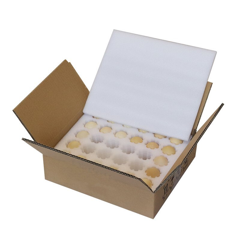 洋子（YangZi）珍珠棉土草鸡蛋托防震鸡蛋包装盒鸡蛋快递包装快递泡沫鸡蛋防破碎_3 30枚中号蛋托+纸箱