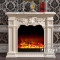 洋子（YangZi）1.5/1.2/1米欧式壁炉深色壁炉白色壁炉贴银箔壁炉壁炉取暖器_1 1白色+取暖心