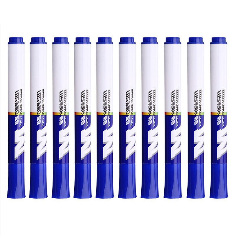 晨光(M&G)AWMY2201可擦白板笔10支/盒2盒装 大头笔可擦笔 会议书写笔 展示板笔 水性笔记号笔 蓝色