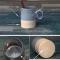 日式冰裂釉创意复古马克杯大容量简约陶瓷杯牛奶咖啡杯情侣水杯子多款多色创意生活日用家居器皿水 浮雕款A3