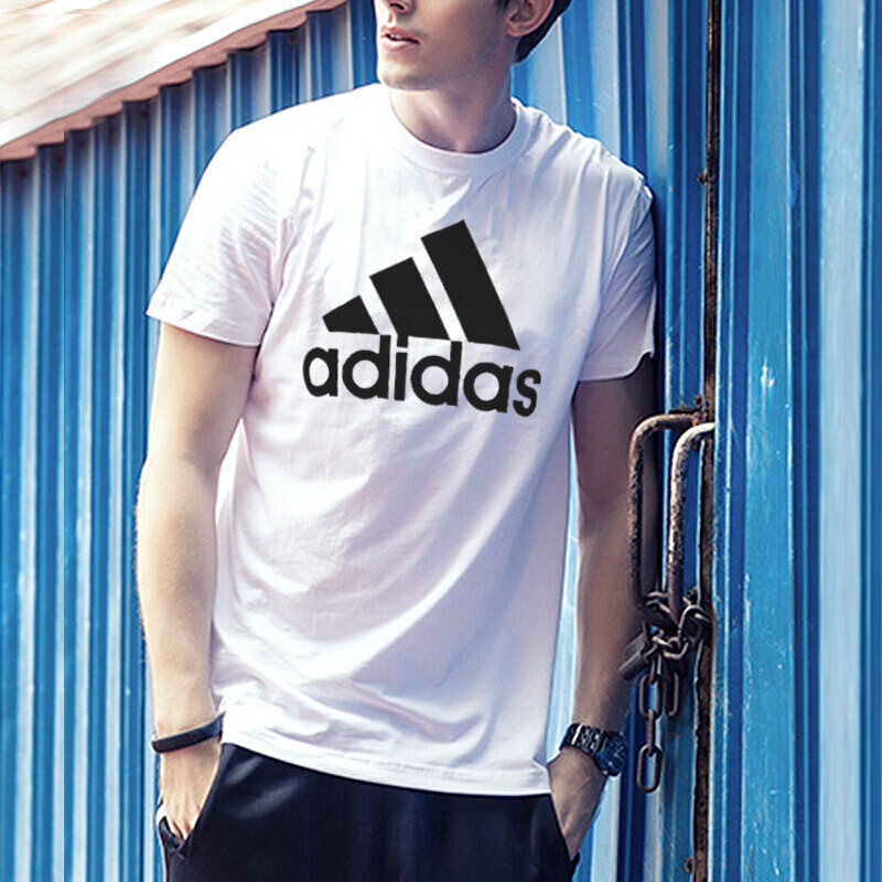 阿迪达斯男装2018春季新品运动休闲透气圆领短袖T恤-CD4863 3XL 默认颜色