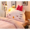 可拆洗床头靠垫靠枕儿童卡通枕头榻榻米软包公主床上枕头大靠背枕_5 适合1.2米宽床 乳白色白KT猫