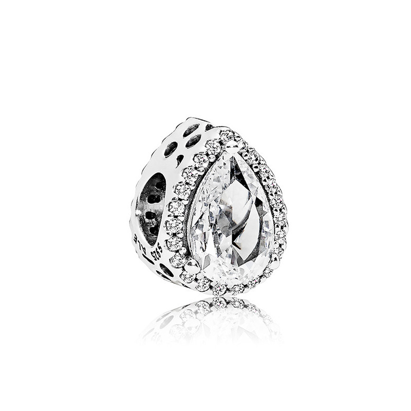 PANDORA潘多拉 闪亮泪滴 925银串饰 796245CZ 银色