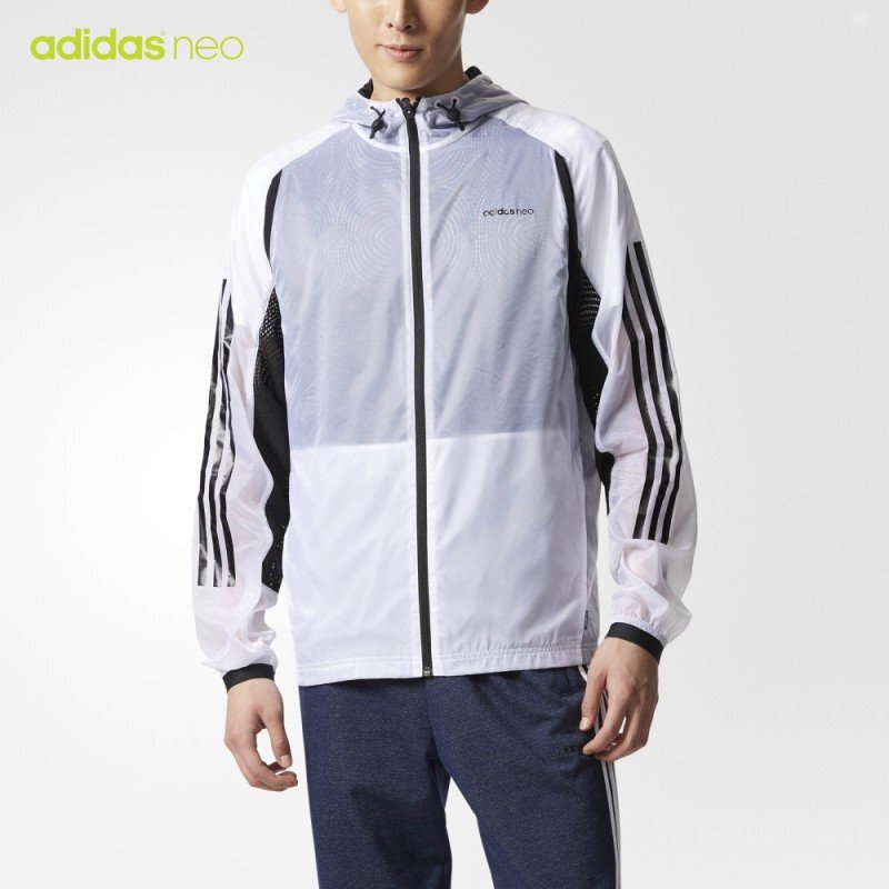 阿迪达斯Neo男子运动夹克防风服外套梭织夹克-CD3398 M 默认颜色
