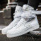 NikeSFAF1男子AirForce1纯白高帮休闲板鞋903270-100 白/白 43