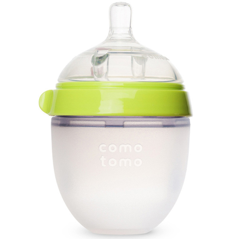 美国Comotomo奶瓶 可么多么奶瓶婴儿全 硅胶奶瓶绿色 150ml