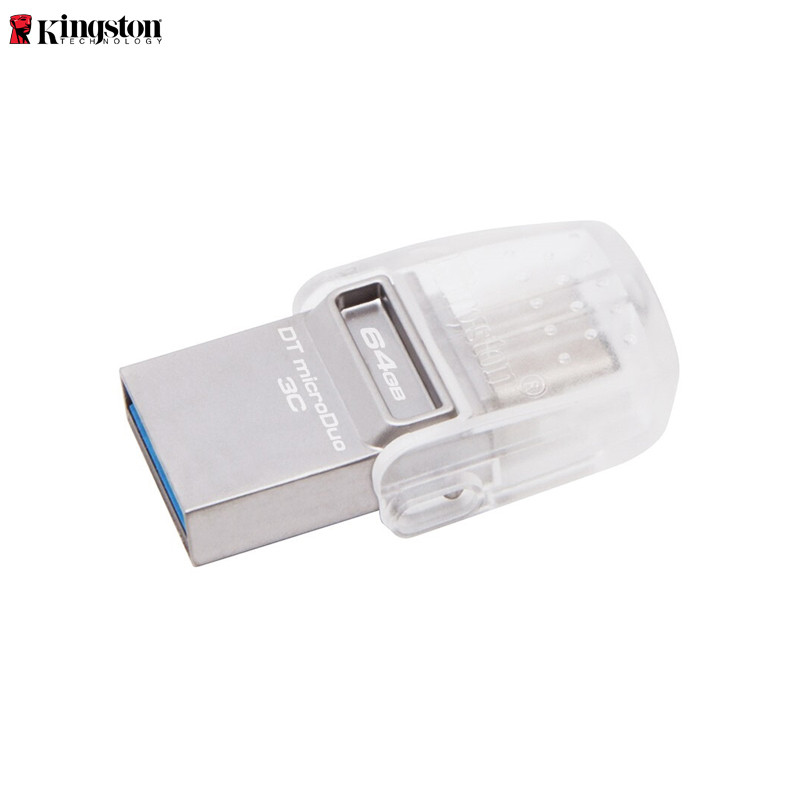 金士顿（Kingston）DTDUO3C 64GB U盘 USB3.1 和 Type-C 双接口 半透明车载U盘