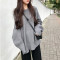 18款式胖mm洋气套装冬季女装2018大码200斤毛衣仙女胖妹妹两件套潮 L（110-120斤穿） 杏色毛衣