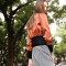 ZK韩版ins超火的短款外套女f风小个子夹克外套2018春季新款潮 S 橙色