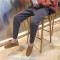 18款式2018春季新款休闲裤子男学生韩版加绒加厚潮流百搭宽松修身小脚裤 2XL 灰色