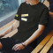 男士夏季韩版短袖t恤潮流帅气半袖学生体恤男装上衣服打底衫夏装 XL T72白色
