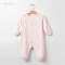 人之初春装婴儿衣服纯棉连体衣0-3-6-12个月男女宝宝爬爬服长袖哈衣 73cm 粉红色