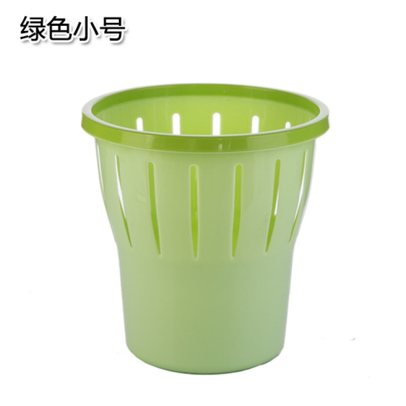 厨房卫生间垃圾筒客厅垃圾清洁收纳桶家用垃圾桶无盖塑料垃圾桶_2 小号绿色