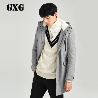 GXG 64826509 男士中长款羊毛大衣