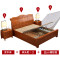 千喜凡品雅居 床 实木床现代简约中式单双人床1.8米/1.5米单双人床卧室高箱储物床婚床 1.8米高箱结构+2柜+棕垫