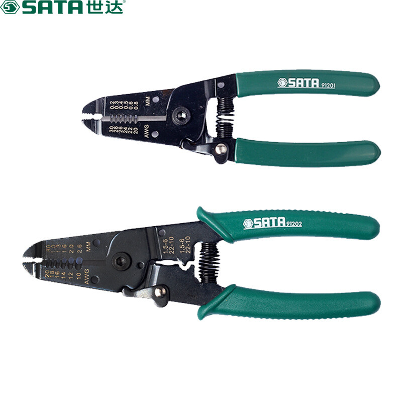 SATA/世达带刃口拨剥线钳子6英寸150mm多功能电缆剥皮器剥皮钳 91201