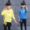2017新款欧美童套装女童夏款中大童儿童花边两件套潮童装 140码(建议身高130厘米) 桔色