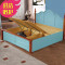 地中海双人床1.8米美式乡村实木床1.5m高箱床田园床卧室成套家具DF #FFAAFF