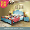 地中海双人床1.8米美式乡村实木床1.5m高箱床田园床卧室成套家具DF #FFFFBB