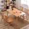 实木榉木餐桌 1.2M榉木经典款咖啡色桌子