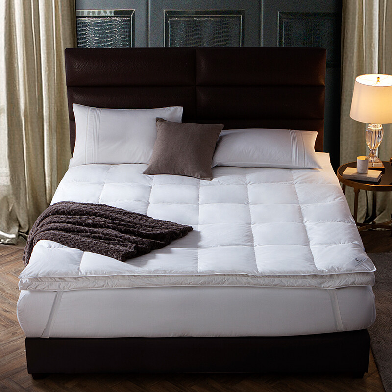 五星级酒店床垫双层羽绒保护垫秋冬季加厚8cm双人1.8m床褥子保暖立高8cm(1.8m预售