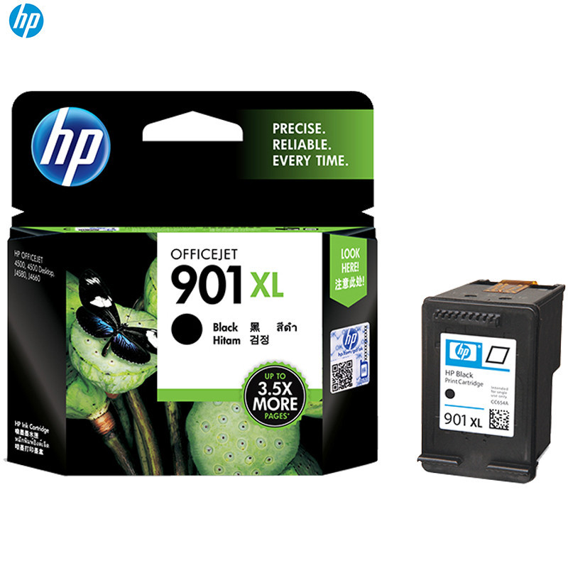 惠普(HP)CC654AA 901XL 黑色墨盒高容 墨盒/墨水 适用 HP Officejet J4580 J4660