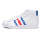 Adidas三叶草男鞋PROMODEL贝壳头高帮休闲运动板鞋BB2252 亮白/亮蓝/罂粟红 43
