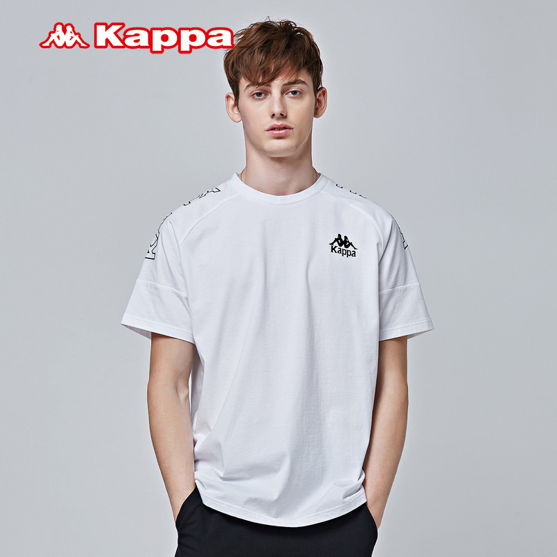 Kappa卡帕男运动短袖休闲T恤半袖运动短袖2018新款|K0815TD62D 2XL K0815TD62D-001