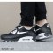 Nike耐克男鞋2018春新款AirMax90气垫减震跑步运动鞋537384-089 黑/煤黑/煤黑/超红 42.5