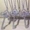 正品蒂芙尼项链Tiffany纯银925钥匙吊坠毛衣链18K锁骨链礼物 太阳花钥匙玫瑰金