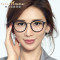 海伦凯勒2017年新款近视眼镜女 情侣眼镜框 复古圆框H9181 优雅女人 配1.67镜片（800度以内）