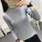 18款式毛衣女套头春秋2018新款韩版条纹针织打底衫女长袖百搭上衣服女装 均码 套餐7【8001灰色+8008黑色】