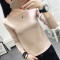 18款式毛衣女套头春秋2018新款韩版条纹针织打底衫女长袖百搭上衣服女装 均码 套餐12【8001黑色+8008灰色】