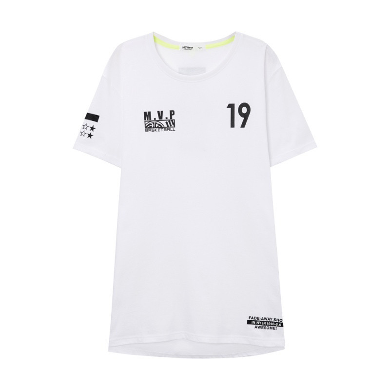 美特斯邦威短袖T恤男夏装纯棉舒适打底衫726239_1 180/100A/XL 亮白色