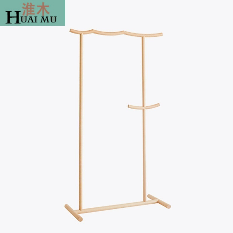 淮木（HUAIMU）家具榉木纯实木落地衣帽架中式卧室家具 原木色(