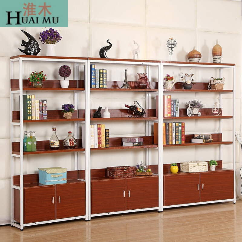 淮木（HUAIMU）货柜展柜仓储货架精品展示架展示柜家用红酒陈列柜带 四层长80*宽31*高122