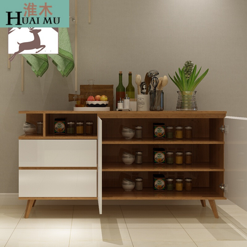 淮木（HUAIMU）北欧简约餐边柜餐厅储物茶水柜碗柜边柜厨房柜时尚家具柜单个餐边柜双 默认颜色