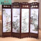 淮木（HUAIMU）中式屏风隔断办公室客厅酒店移动古典实木屏风中国风山水画折屏六扇(2米高 六扇门(2米高3米宽)山水画