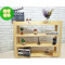 淮木（HUAIMU）木架实木置物架储物架书架货架层架厨房收纳架多层架子 琥珀黄80*30*80
