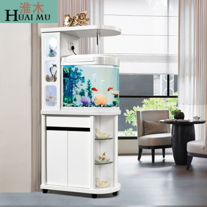 淮木（HUAIMU）厅玄关隔断装饰酒柜小户型客厅转角屏风带鱼缸黑白双面间厅鞋柜图二框架结构 图六